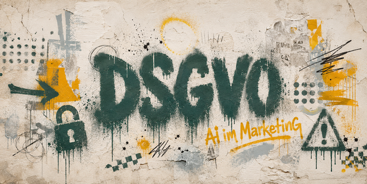 AI made: ChatGPT Illustration; Graffiti-Style "DSGVO" AI im Marketing