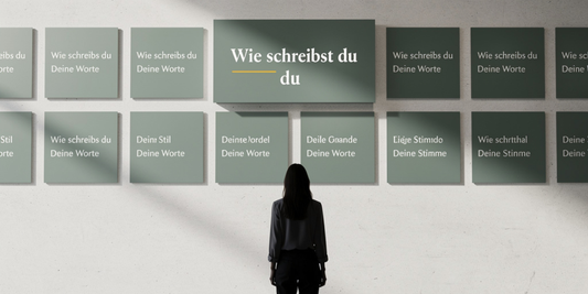 Illustration Art Gallery Style: KI Texte schreiben; AI made