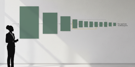 LinkedIn as Prozess Illustration by Nano Banana in modern style